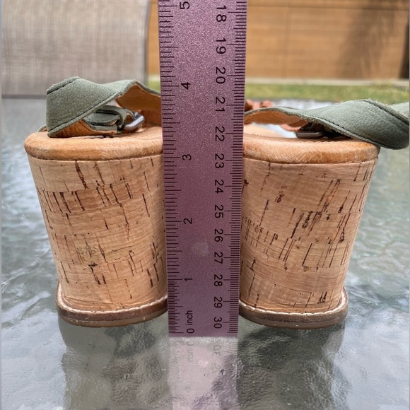 Anthropologie Naya Nalisha Wedge Sandal sage Green Size 10 - Picture 4 of 7